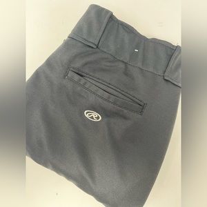 Men’s Rawlings Adult Black Baseball Pants Elastic Clean Pre-Owned Used Good GHP3